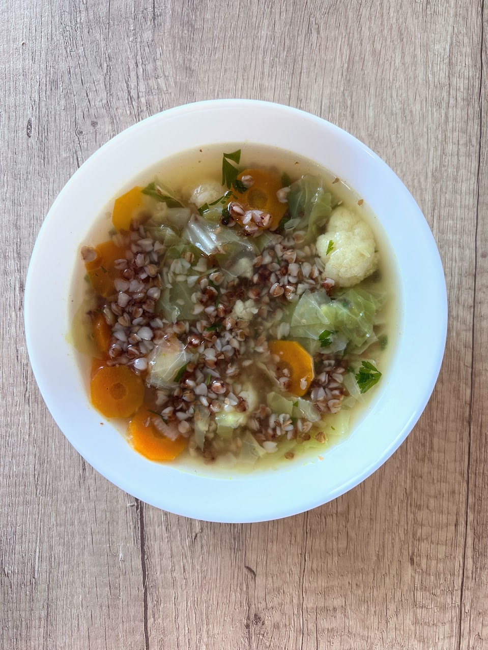 Cabbage-Buckwheat Groats Soup