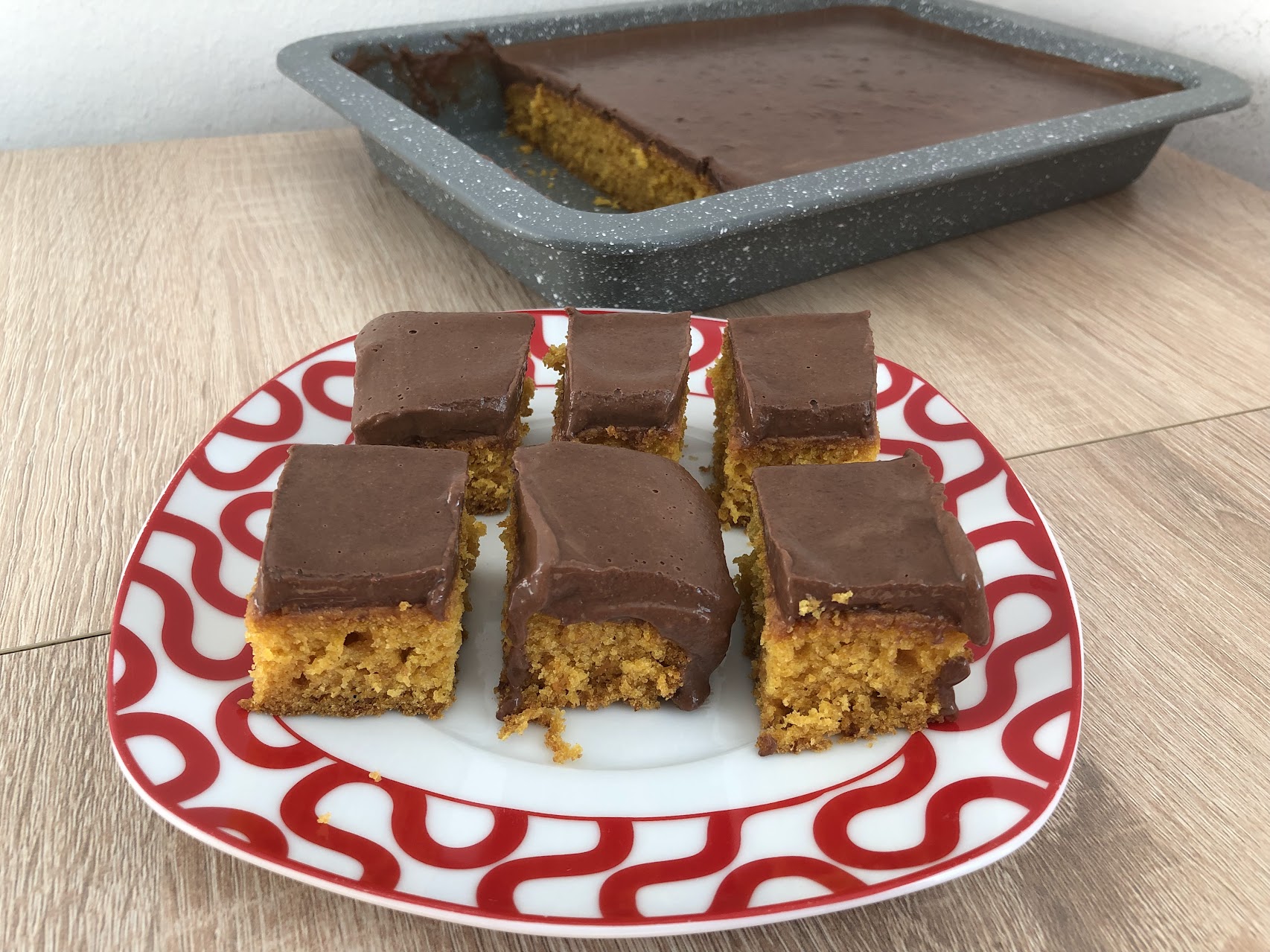 Carrot Cubes with Chocolate Ganache