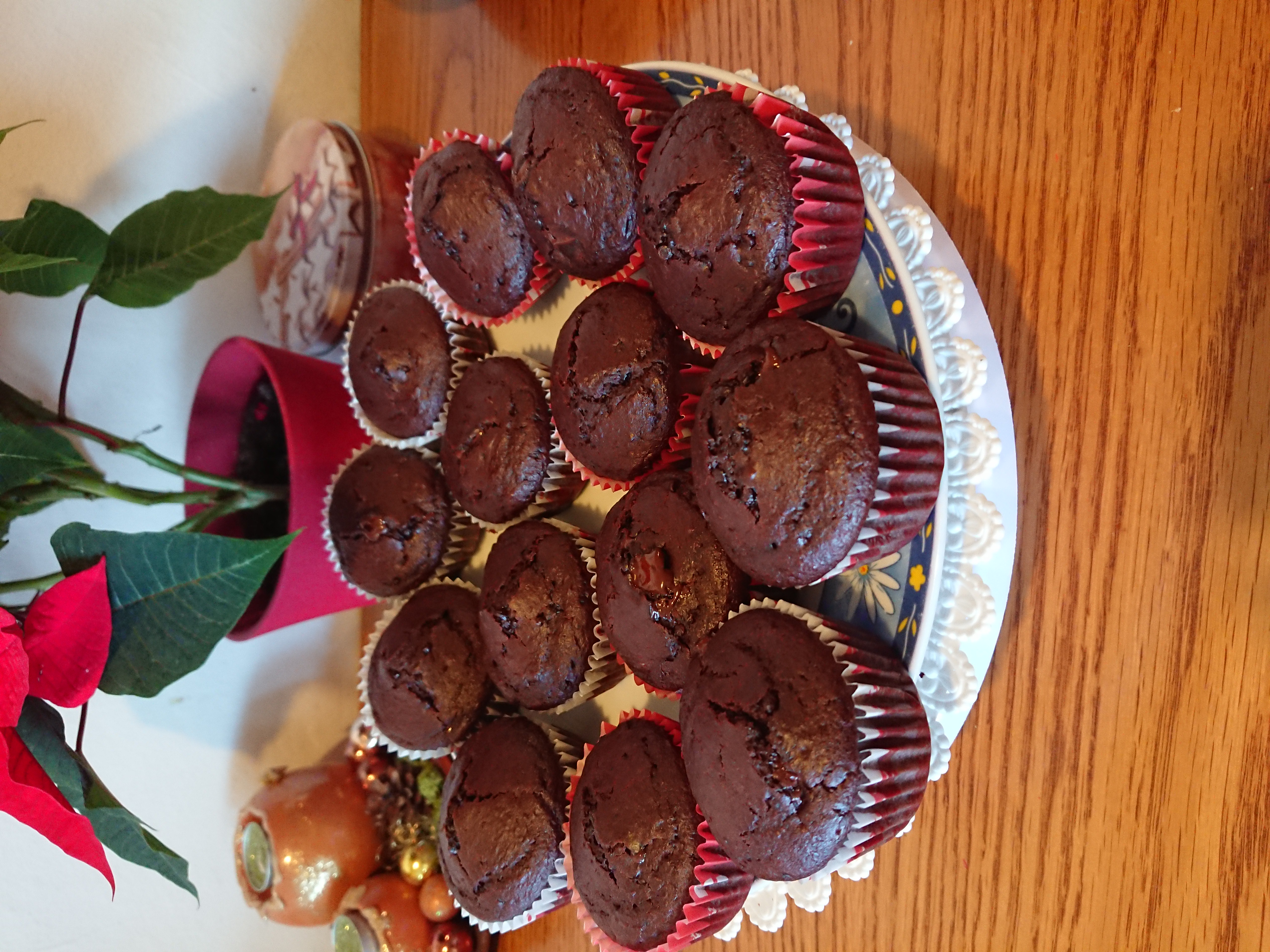 Chocolate Muffins with Sour Cherries