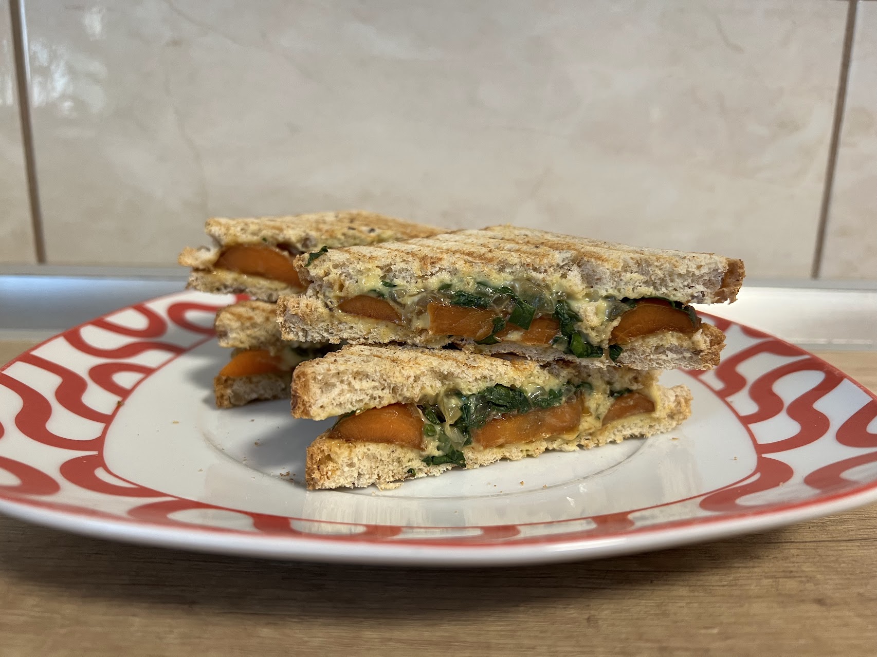 Grilled Sandwiches with Spiced Roasted Carrots