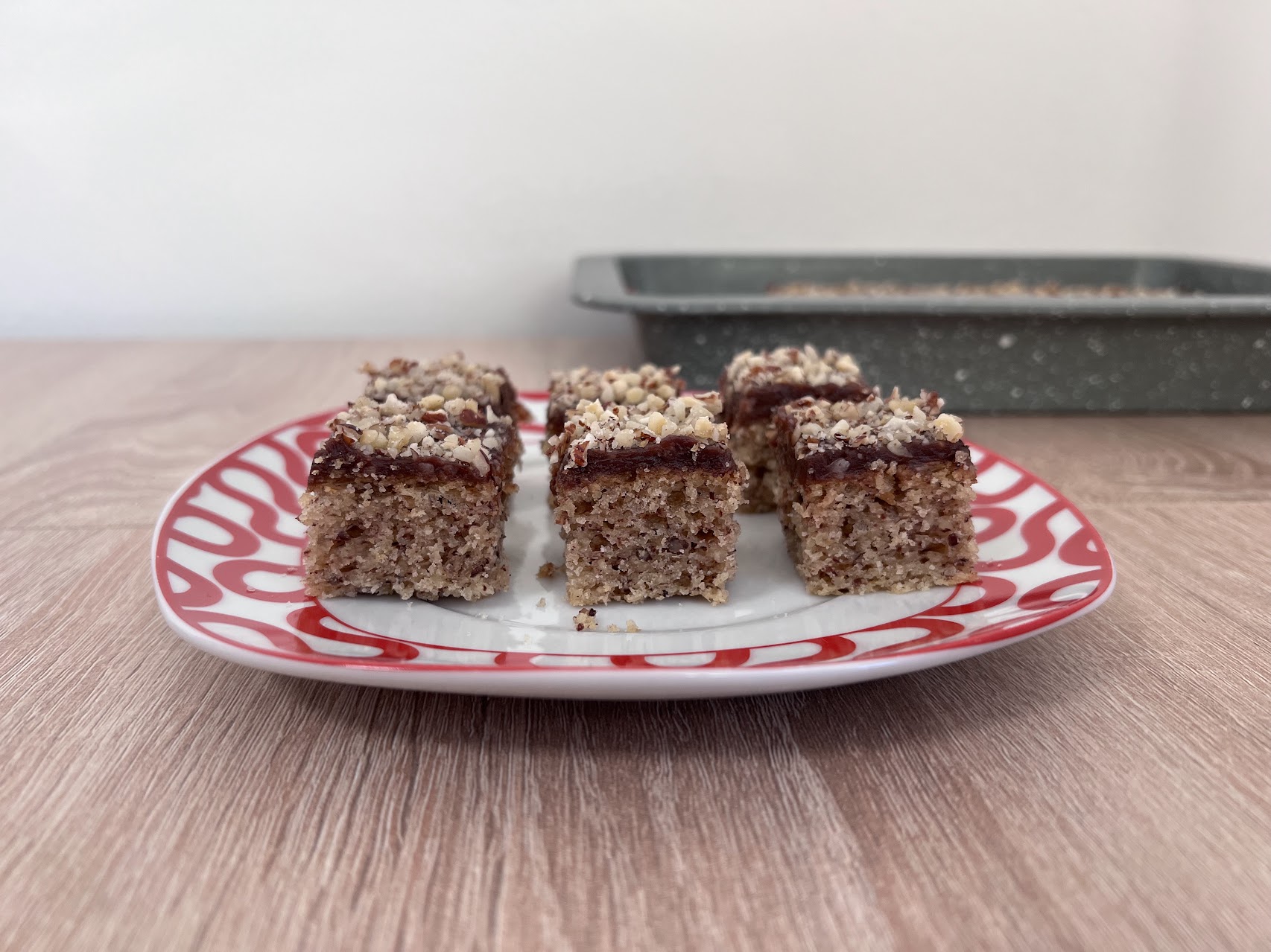 Pecan Rum Cake with Chocolate Ganache