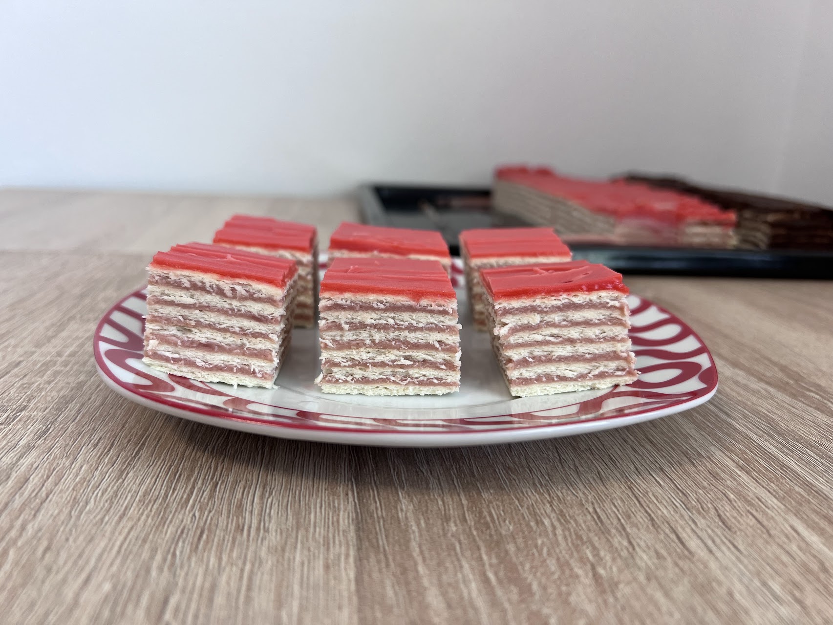 Strawberry Wafer Cake Bars