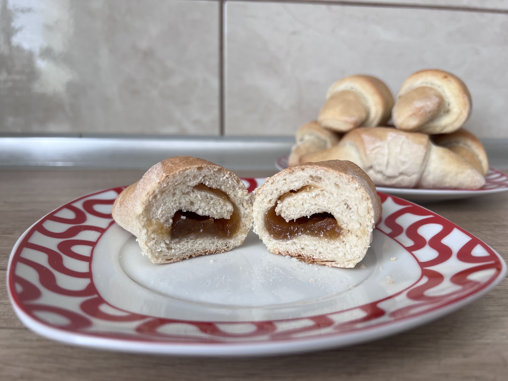 Sweet Dinner Rolls with Jam