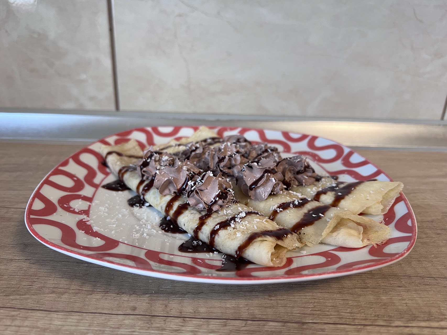 Vegan Crepes With Chocolate