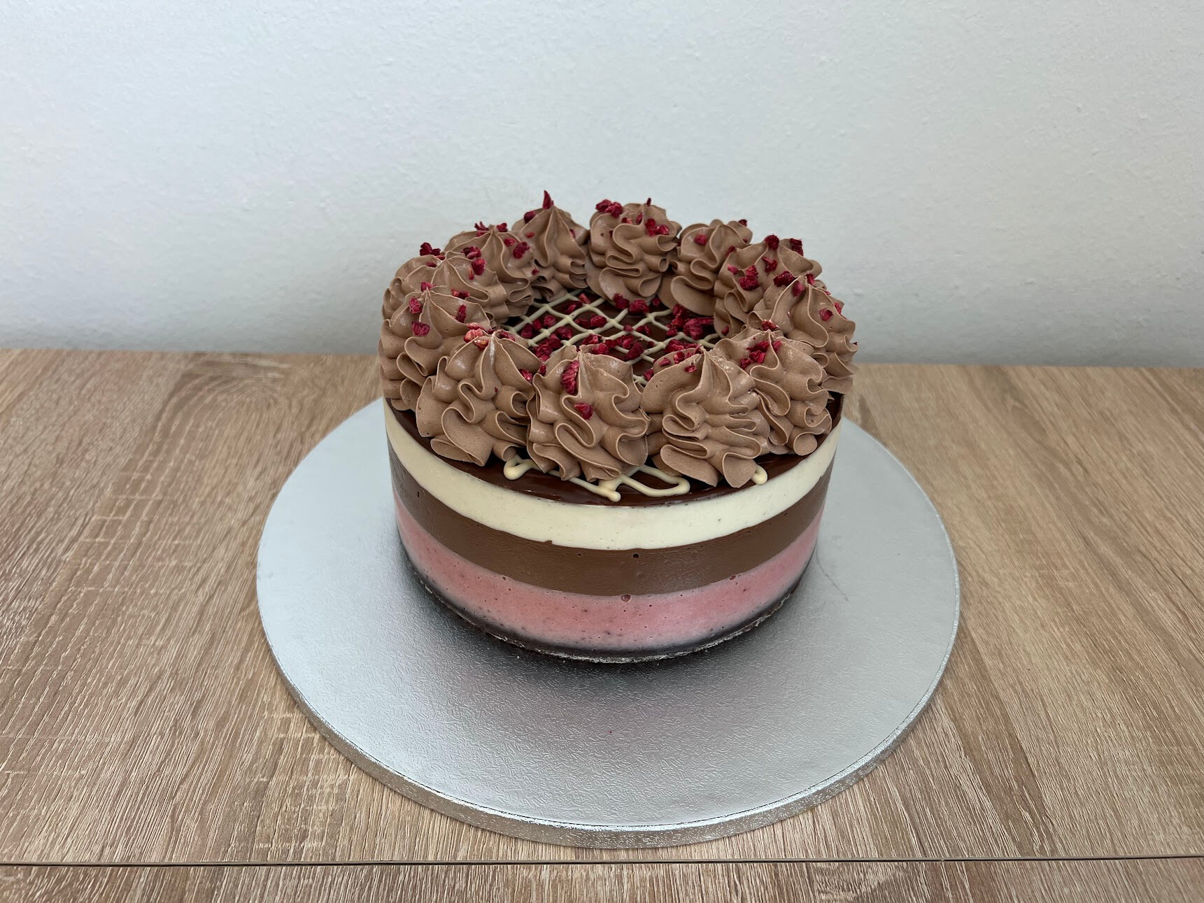 Vegan Triple Layer Mousse Cake